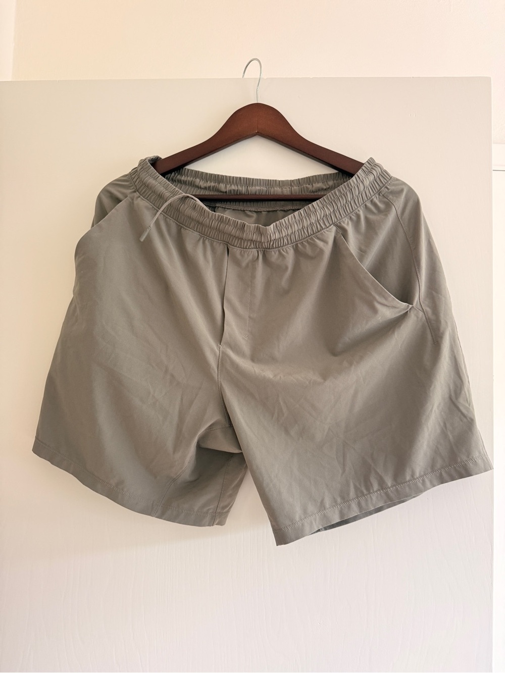 lululemon athletica Men's Light Olive Athletic Shorts